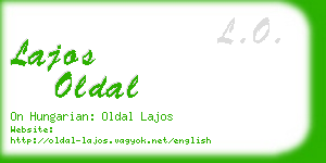 lajos oldal business card